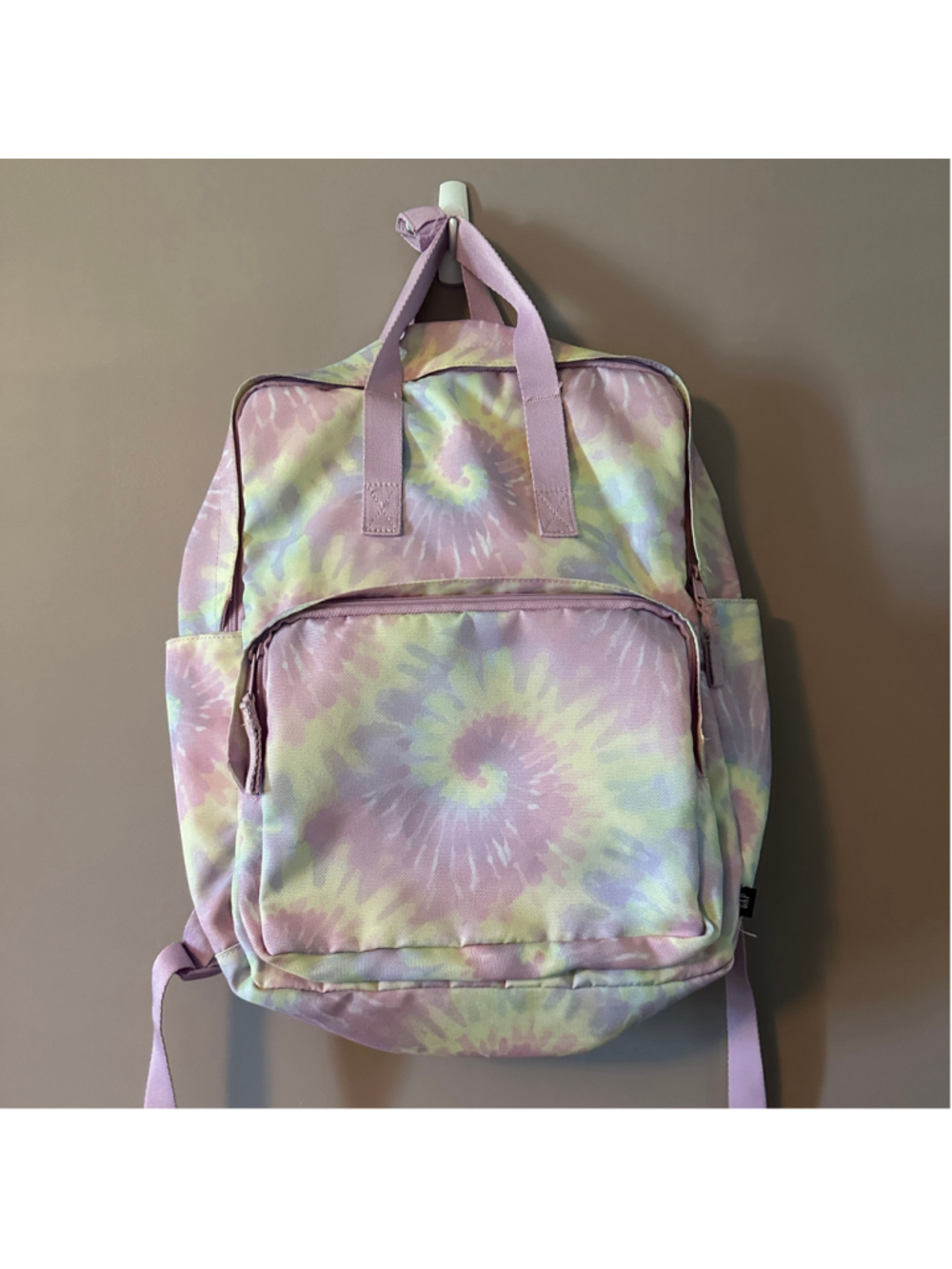 Gap Teen Tie Dye Backpack Purple Yellow Blue Recycled Fabric School Bookbag